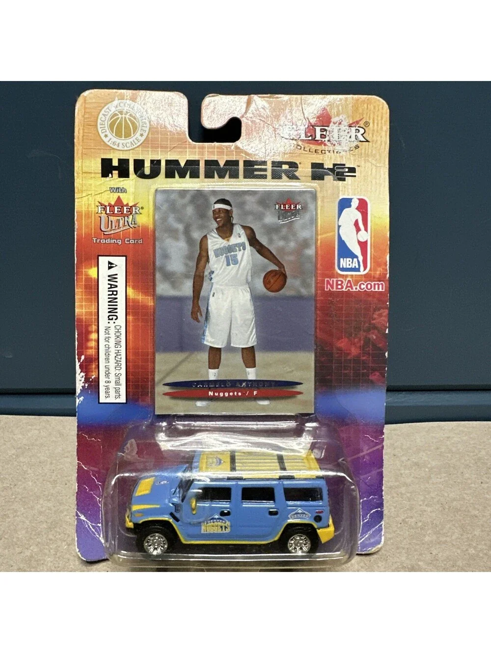 2003-04 Fleer Collectibles Carmelo Anthony NBA Rookie Card H2 Hummer Die-Cast RC